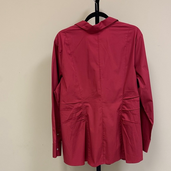 Talbots Rust Colored Button-Up Blouse - Picture 7 of 8